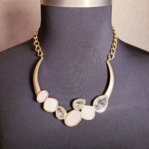 T Tahari gold and pink necklace